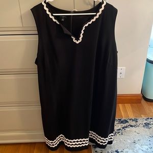 3x Talbots Black Dress with white details